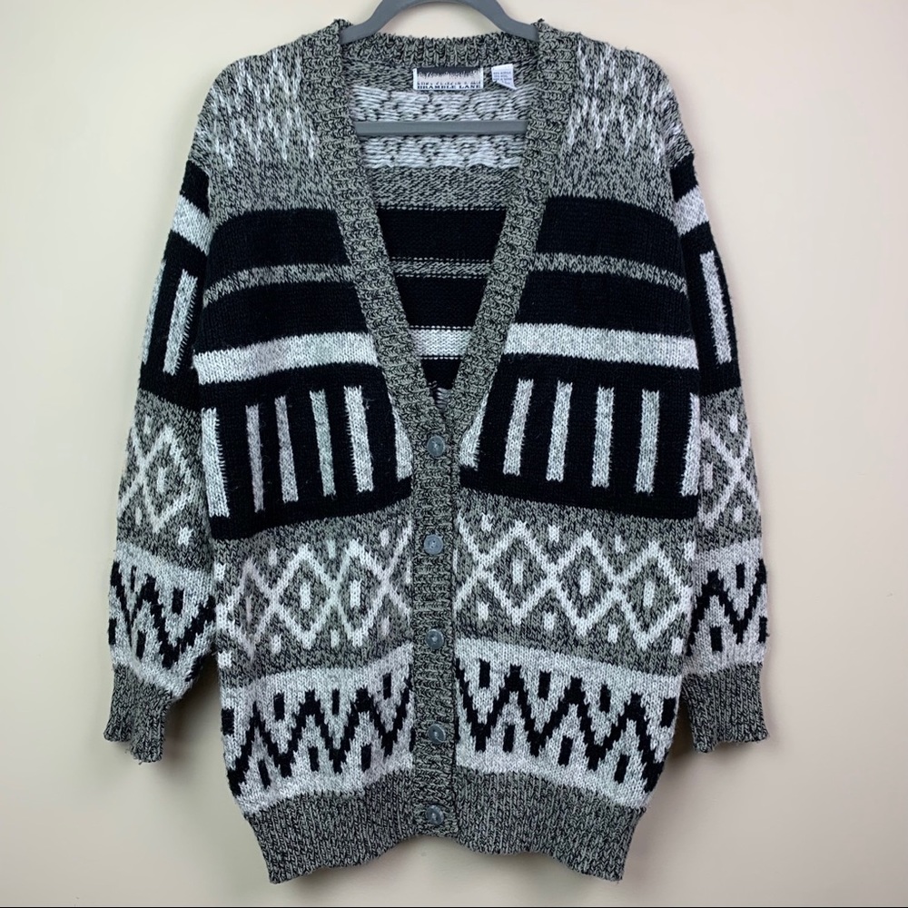 Vintage Bramble Lane Eclectic Grandpa Cosby Men’s M Wool Blend Aztec Sweater EUC